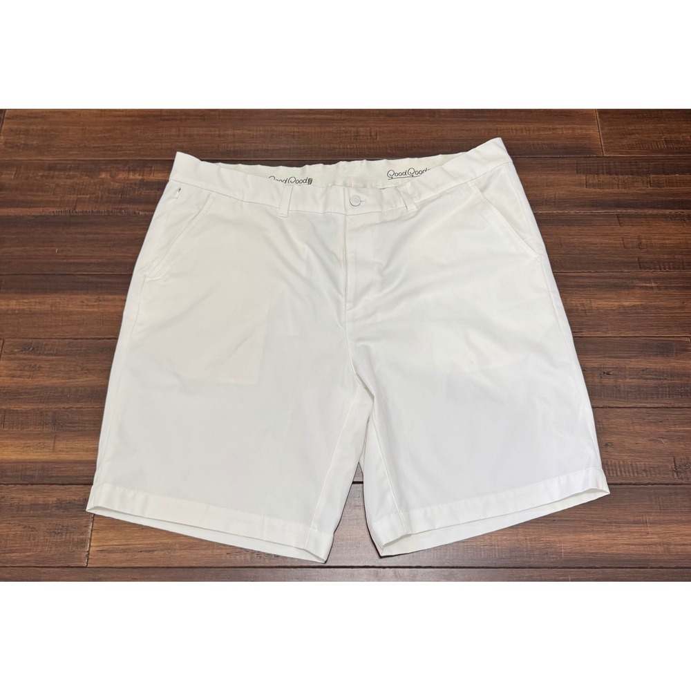 Good Good Golf Performance Shorts Mens 38 White Polyester Athletic Golfing
